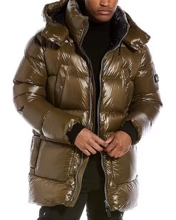 Mackage Kendrick Leather-Trim Down Parka Men