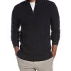 THEORY Mick Wool 1/4-Zip Mock Pullover Men -Men's Fashion Store 1010510579 RLLD 1