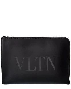 Valentino VLTN Leather Clutch Men