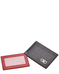 Salvatore Ferragamo Embossed Leather Credit Card Case Men -Men's Fashion Store 1111841288 RLLD 3