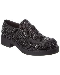Prada Crystal Satin Loafer Men
