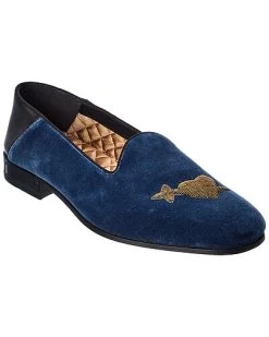 Gucci Velvet & Leather Loafer Men
