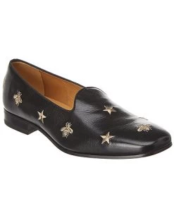 Gucci Embroidered Leather Loafer Men