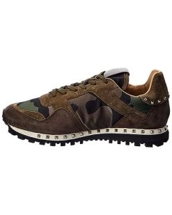 Valentino Rockstud Canvas & Suede Sneaker Men -Men's Fashion Store 1312562968 RLLD 2